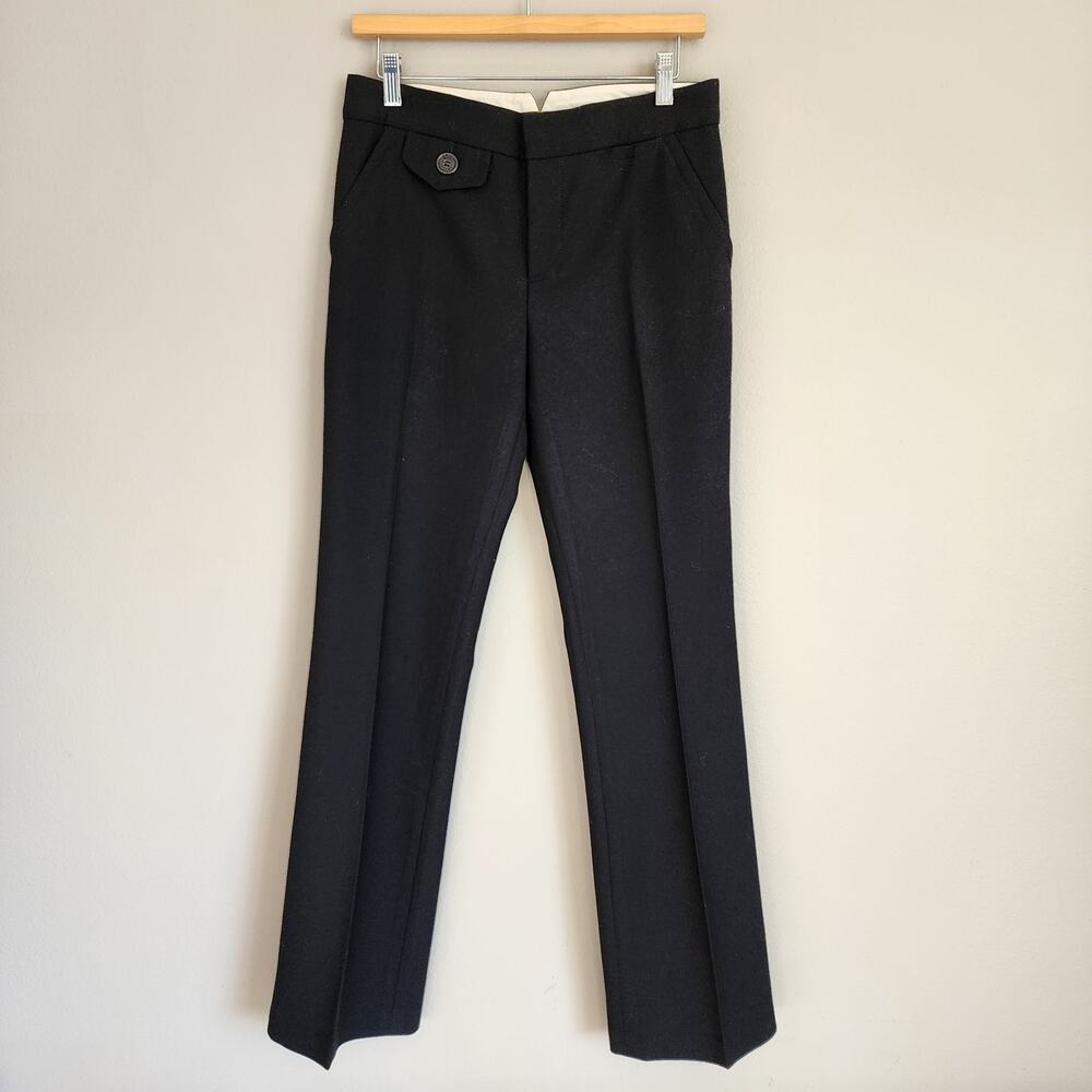 Marc Jacobs 100% Wool Black Mid-Rise Dress Trouser Pants Women's Size 8 - Picture 2 of 13